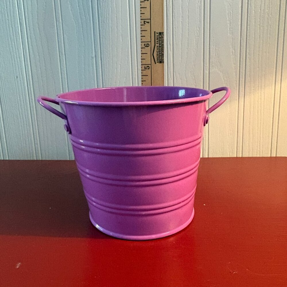 Orchid/pink pail for Easter or spring decor 4 inches tall